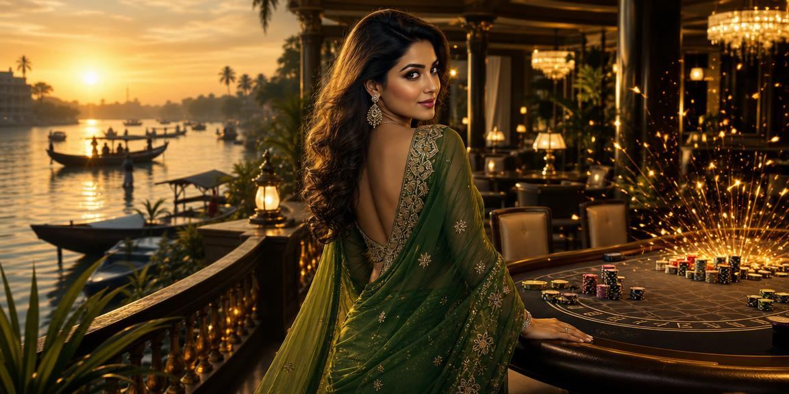 বরিশালে শাড়ি পরা মডেল ক্রিকেট বেটিং উপভোগ করছেন