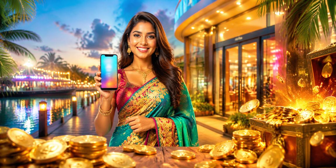বরিশালে শাড়ি পরা মডেল মোবাইলে ডিপজিট প্রক্রিয়া দেখাচ্ছেন