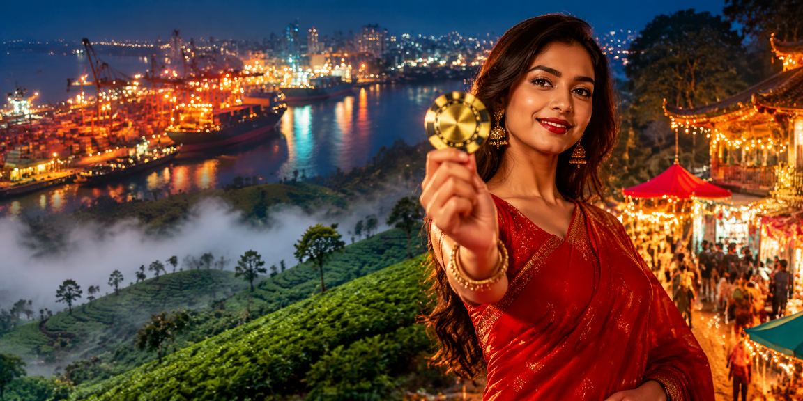চট্টগ্রামে শাড়ি পরা মডেল মোবাইলে বেটিং গেম উপভোগ করছেন