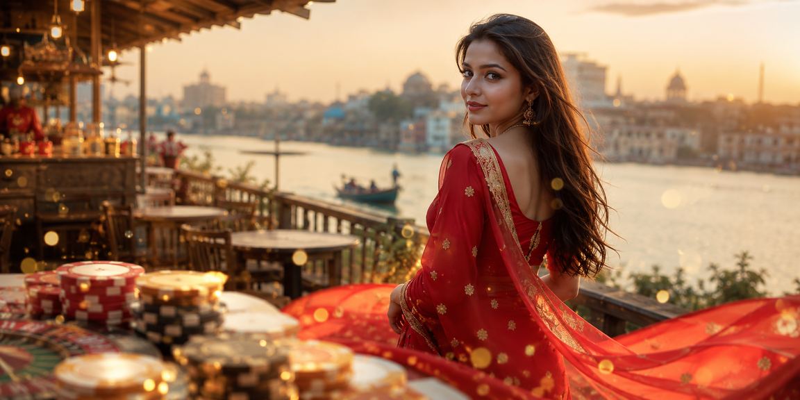ময়মনসিংহে শাড়ি পরা মডেল এন্টারটেইনমেন্ট ক্যাসিনোয় পুরস্কার উপভোগ করছেন