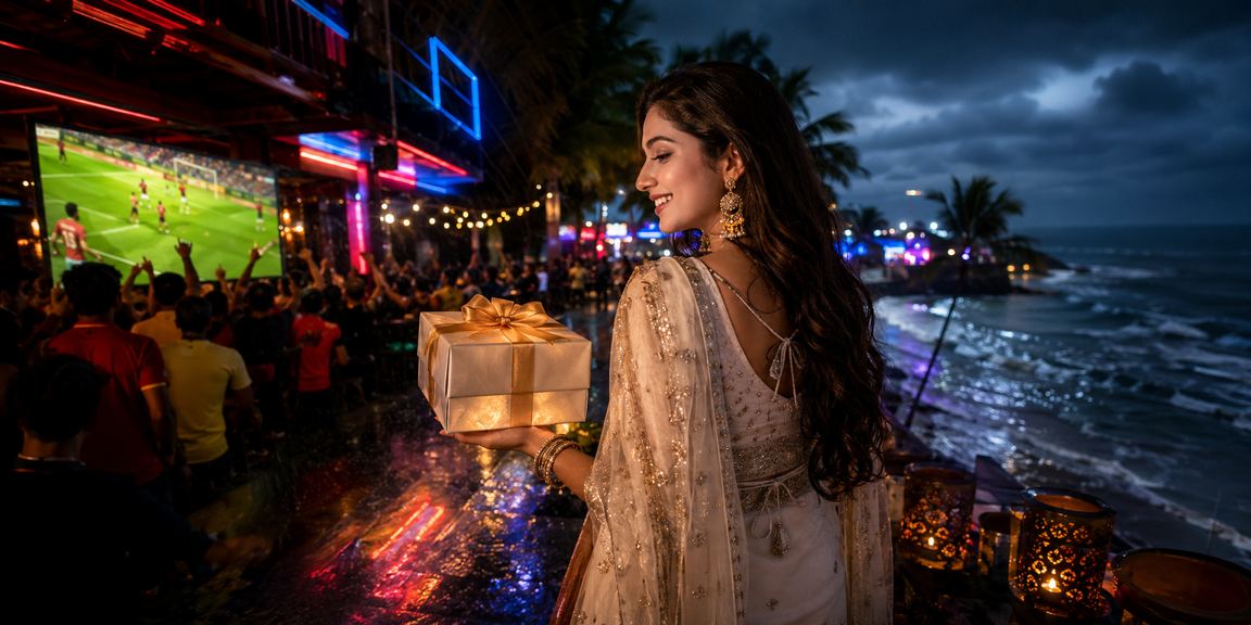 সেন্ট মার্টিনের সমুদ্র সৈকতে এন্টারটেইনমেন্ট ক্যাসিনো উপভোগের দৃশ্য